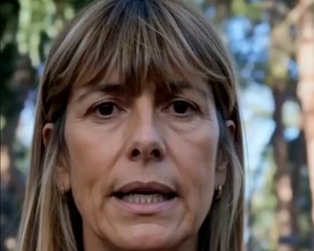A still from the People’s party AI-generated video featuring a deepfake of Begoña Gomez.Computer-generated: @ppopular/X