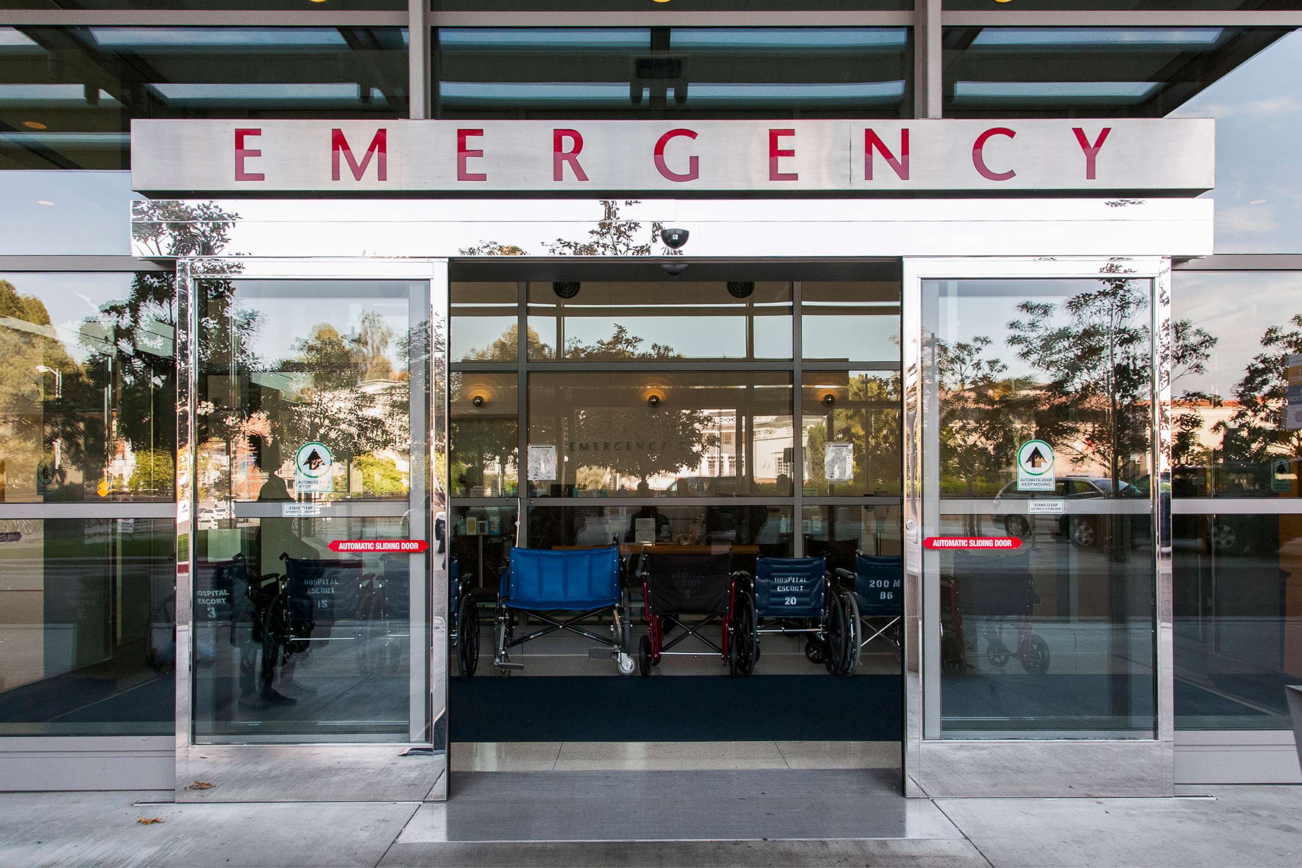 This undated stock photo shows the entrance to a hospital emergency room.STOCK PHOTO/Getty Images
