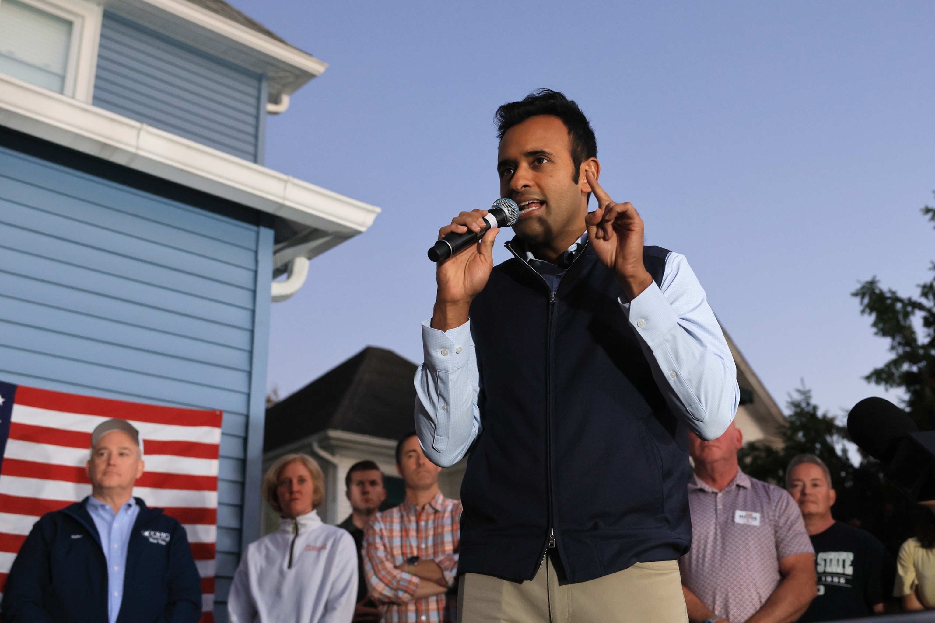 Ohio Republican gubernatorial candidate Vivek Ramaswamy, joins other republicans at a rally at the annual Circleville Pumpkin Show on October 23, 2026 in Circleville, Ohio.Spencer Platt/Getty Images