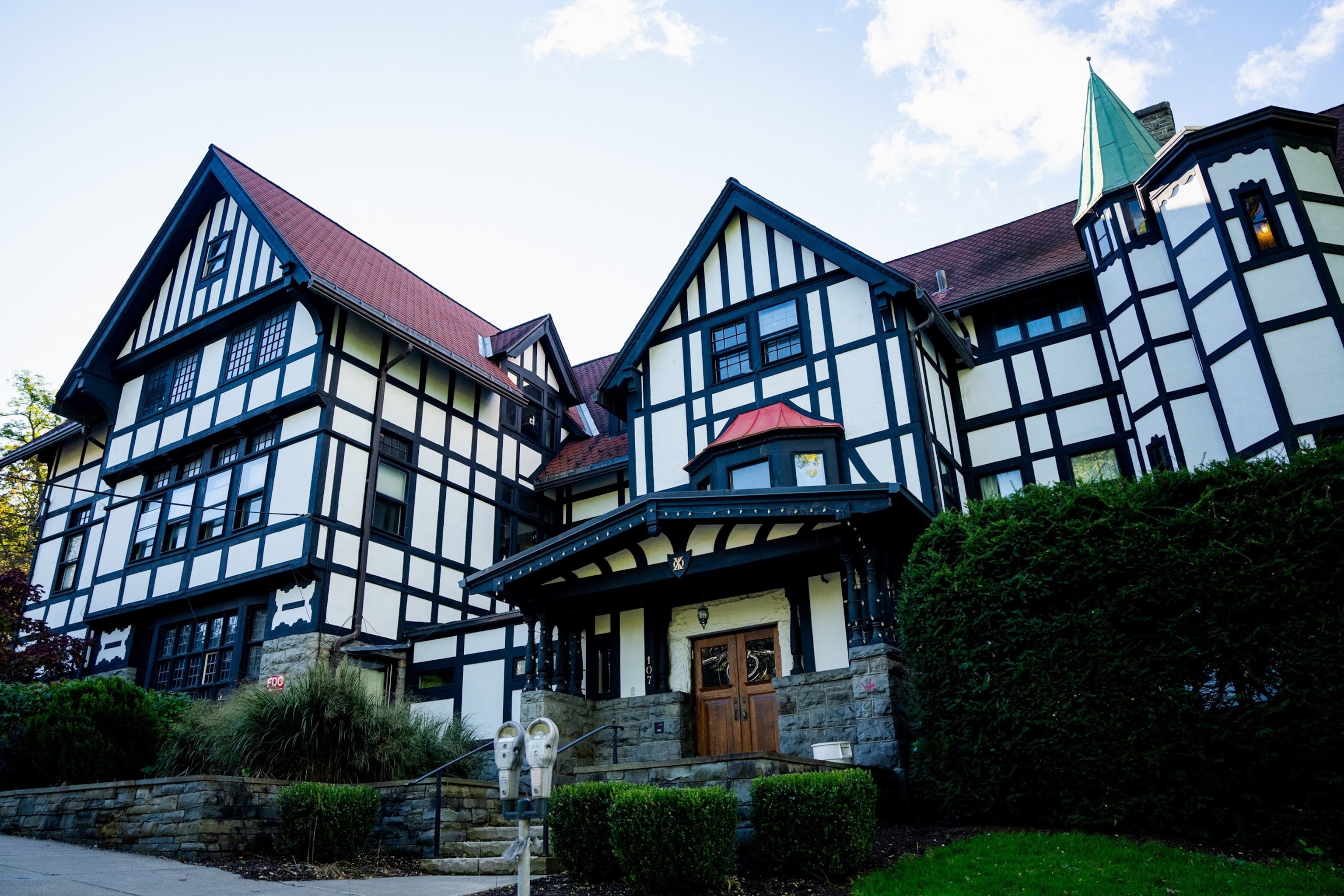 The headquarters of the closed Chi Phi fraternity chapter is shown at Cornell University, amid an investigation involving seven of the fraternity's members facing sexual assaults allegations, in Ithaca, New York, Oct. 6, 2026.Angelina Katsanis/Reuters