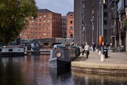 New Islington marina, part of the new, modern Ancoats.Photograph: Mark Waugh/The Guardian