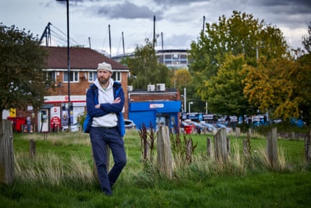 Matthew Stallard, the chair of trustees at Manchester Central Foodbank, in Ancoats.Photograph: Mark Waugh/The Guardian