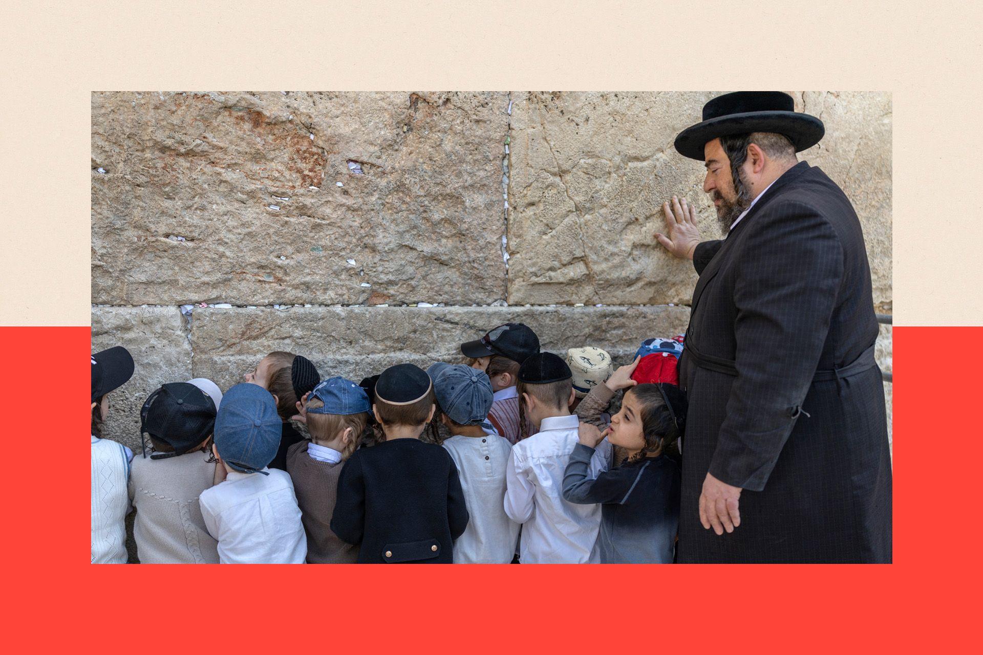 Image caption,The Haredi birth rate is higher than in the rest of Israeli society