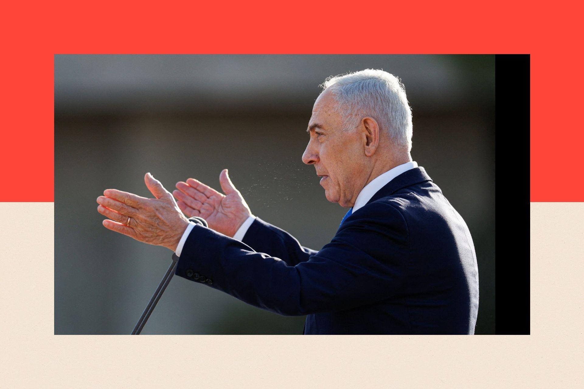 Image caption,Benjamin Netanyahu is relying on Haredi support which may not materialise