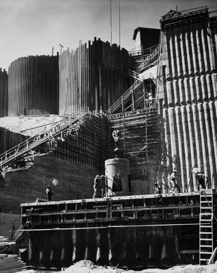Construction workers of the site of the Shasta Dam, circa 1940.Photograph: Frederic Lewis/Getty Images