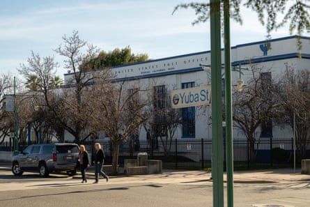 The agencies Roosevelt created established much of the local infrastructure we now know. Redding, the largest city in the area, received federal dollars to build a veterans memorial building, a fire station, and a post office.Photograph: Mike Kai Chen/The Guardian