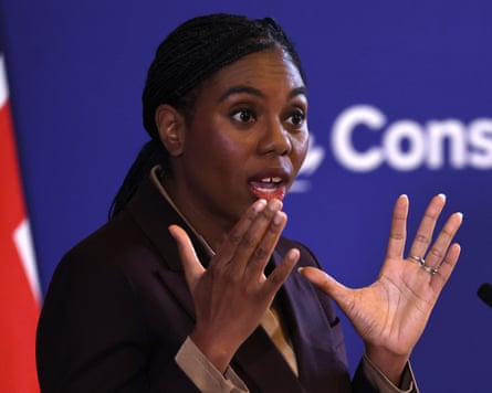 Kemi Badenoch said Burnham ‘hasn’t thought this through or the implications’.Photograph: Neil Hall/EPA