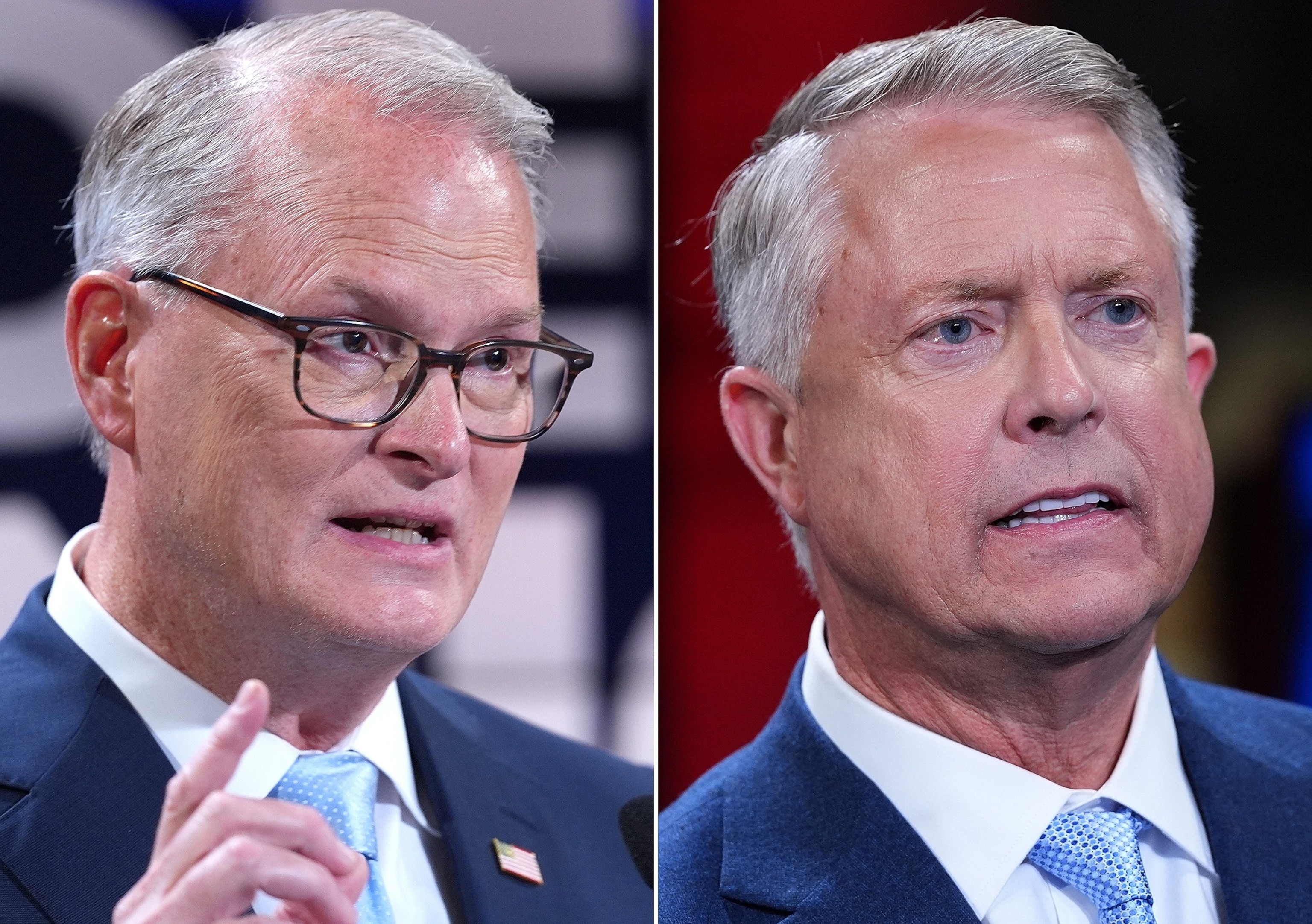 Democratic nominee for U.S. Senate Adam Hamilton, Oct. 21, 2026 in Kansas, City and Sen. Roger Marshall, Oct. 21, 2026 in Kansas, City.AP/Getty Images