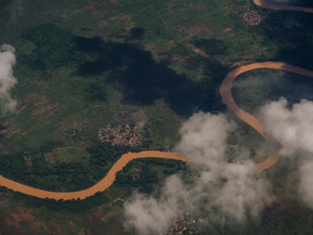 An aerial view of the Juba River, close to the town of Kismayo.Photograph: Hugh Kinsella Cunningham