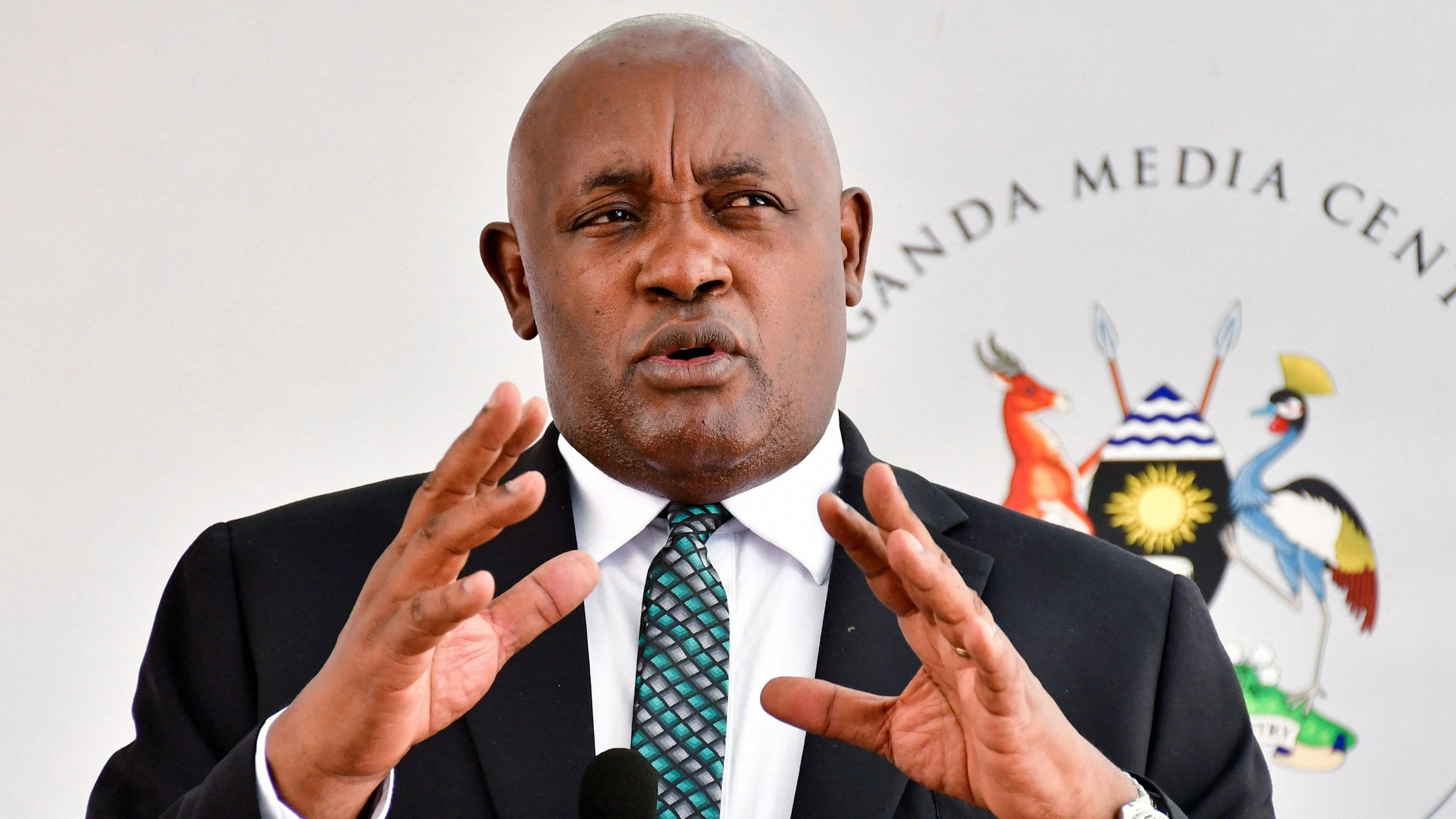 Image caption,Health Minister Chris Baryomunsi said the measures were meant to keep the country free of Ebola