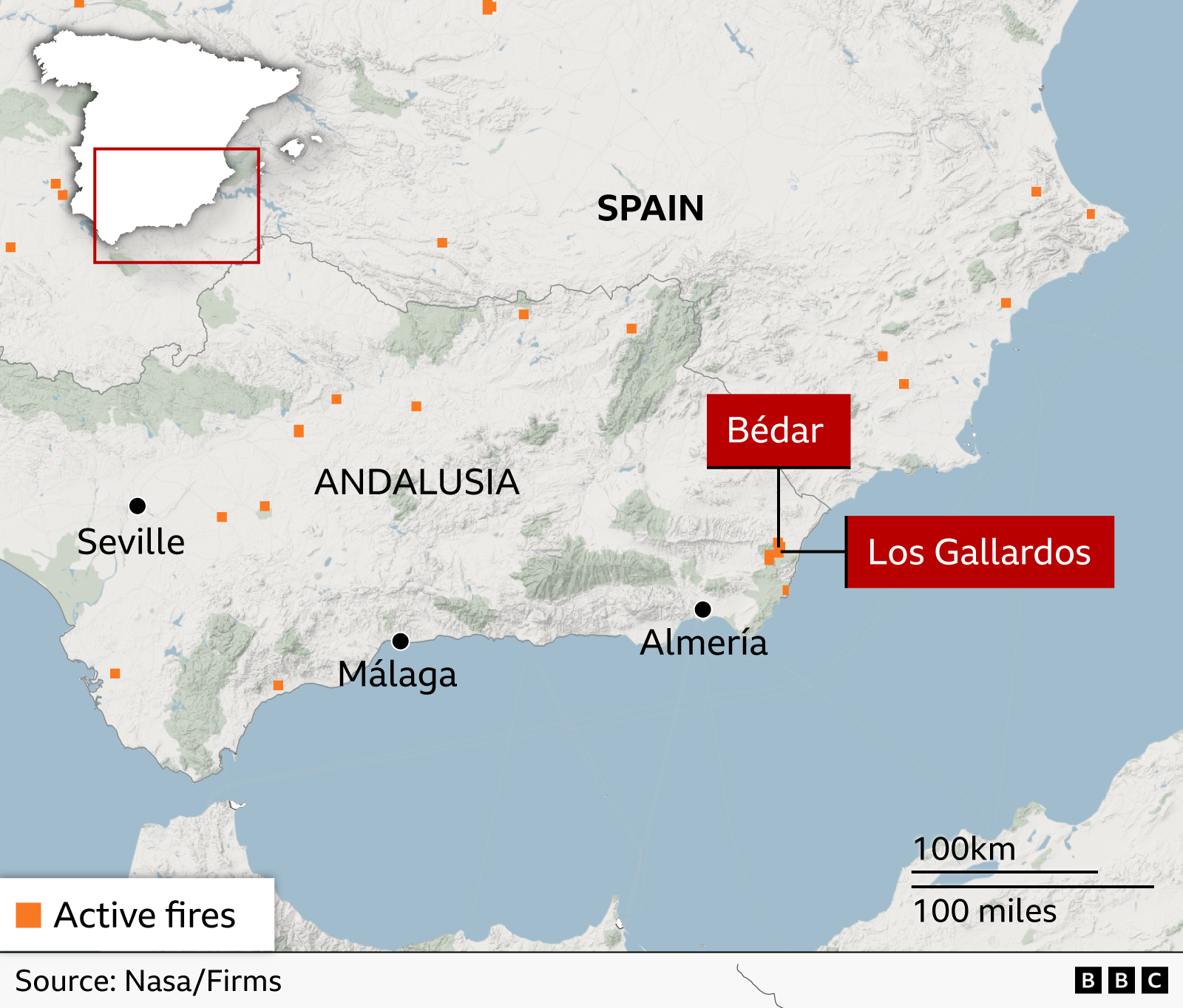 Image caption,The Los Gallardos area is home to many foreign residents
