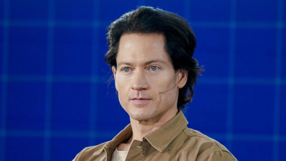 Image caption,Ex-Silicon Valley billionaire Bryan Johnson claims he has four times the average sperm count