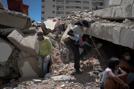 Milagri Nohemi Rodríguez Guanire, 34, who flew in from Chile to find her mother, Ymelda Coromoto Guanire, in the wreckage of OPPE 25.