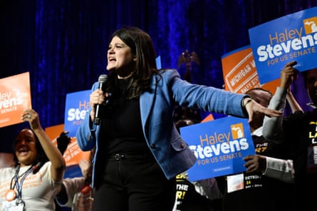 Haley Stevens in Detroit in May.Photograph: Jose Juarez/AP