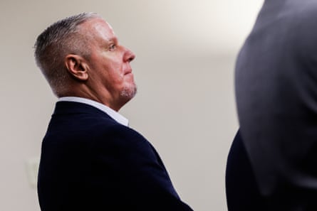 Colin Gray reacts after a jury convicted him of second-degree murder and involuntary manslaughter at Barrow county courthouse in Winder, Georgia, on 3 March 2026.Photograph: Abbey Cutrer/AP