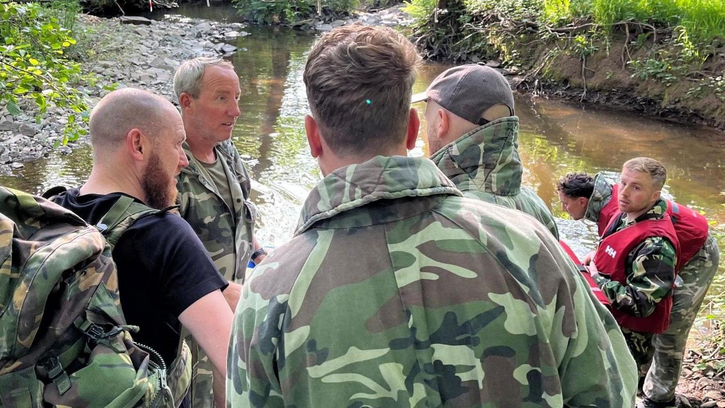 Image caption,This year's pro licence candidates also include ex-Leeds United and Newcastle United midfielder Lee Bowyer (second left) and former Wales international Joe Morrell (right)