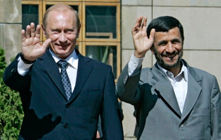 Vladimir Putin, left, and Mahmoud Ahmadinejad during a summit in Tehran in 2007.Photograph: Mikhail Klimentyev/AP