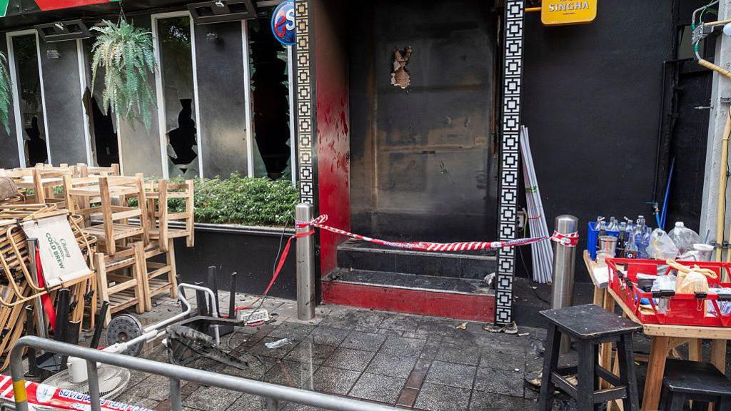 Image caption,Survivors have reported doors being locked and the lack of signage demarcating emergency exits