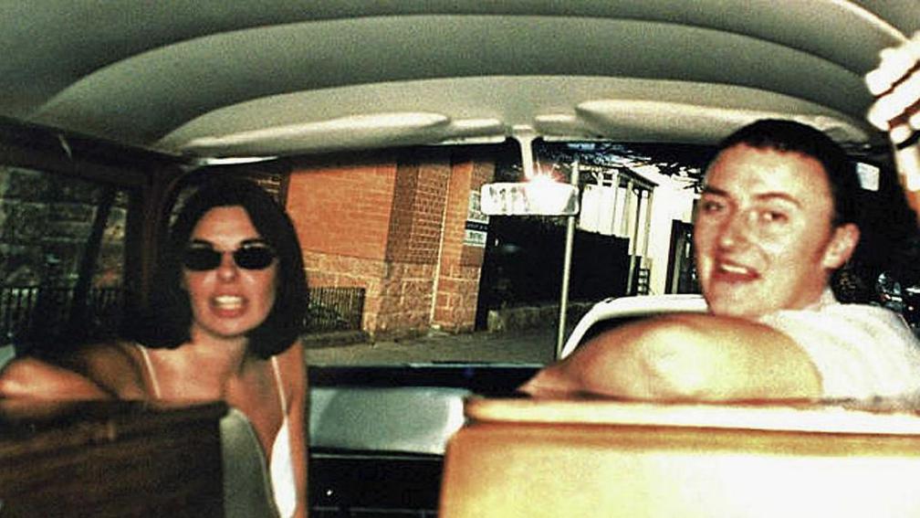 Image caption,An undated photo of Joanne Lees and Peter Falconio released previously