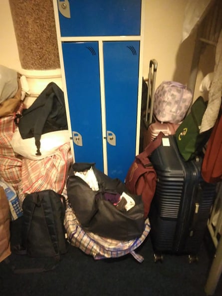 ‘The new place is so cramped and there is nowhere to cook for my children,’ said Huda, whose family were moved at short notice.