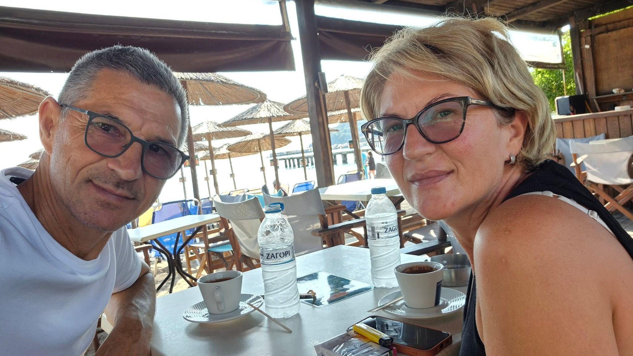 Image caption,The pair were returning from holiday in Thessaloniki, Serbian media report