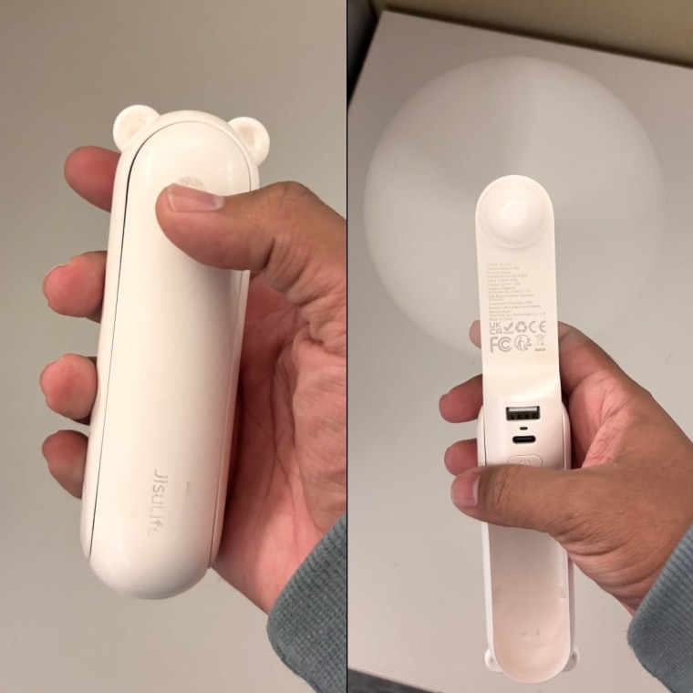 I love this fan from Jisulife because the battery lasts so long and the breeze is very strong.Courtesy Cory Fernandez
