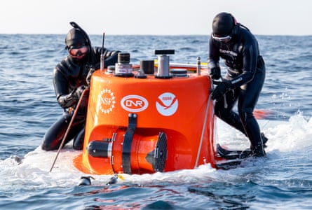Five years ago, the Alvin submersible was approved to extend the depths it could safely explore to 21,300ft.Photograph: Martin Hartley/Canadian Geographic