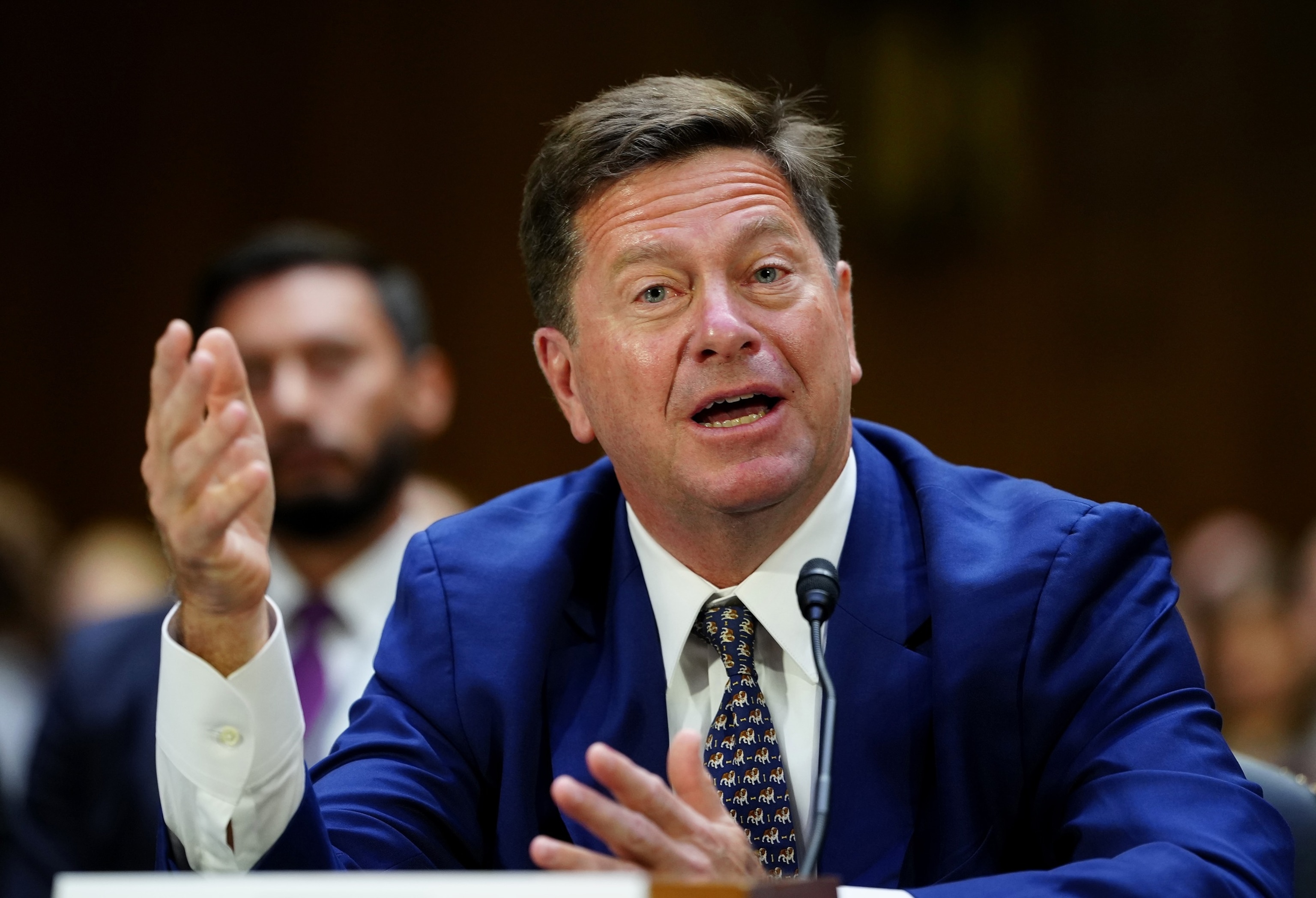 Jay Clayton, President Donald Trump's nominee to be Director of National Intelligence, attends his Senate Intelligence Committee confirmation hearing on Capitol Hill in Washington, July 15, 2026.Aaron Schwartz/Getty Images