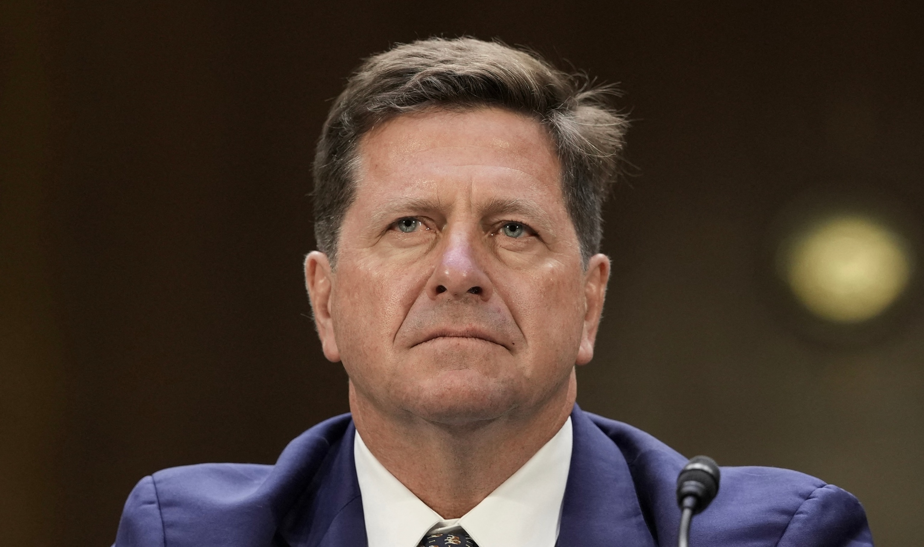 US Attorney for the Southern District of New York Jay Clayton prepares to testifies during a Senate Intelligence Committee hearing on his nomination to be Director of National Intelligence, on Capitol Hill in Washington, July 15, 2026.Ken Cedeno/AFP via Getty Images