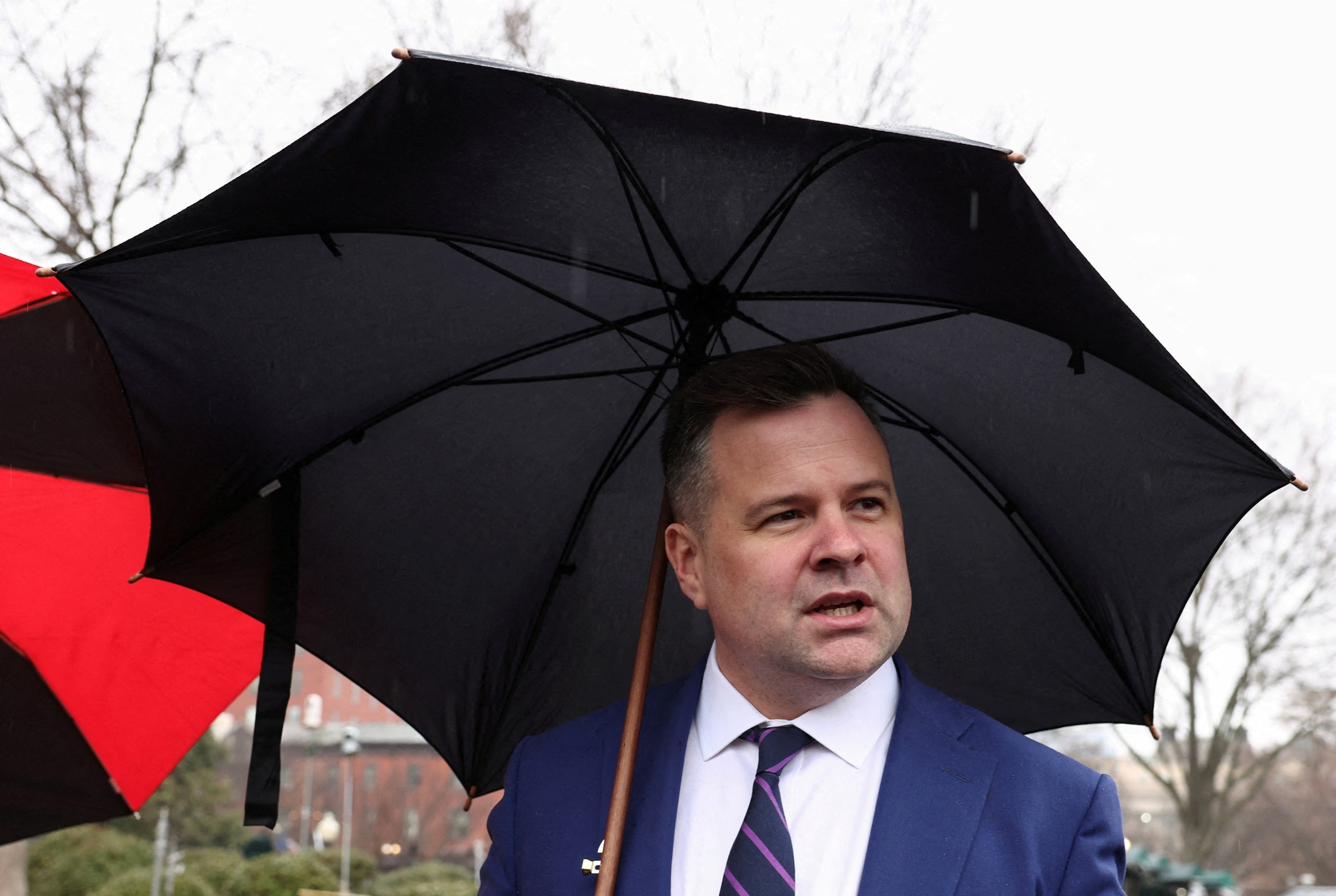 Federal Housing Finance Agency Director Bill Pulte speaks to reporters at the White House, Jan. 9, 2026.Kevin Lamarque/Reuters, FILE