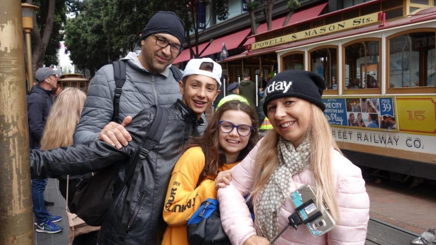Image caption,Andrea, Claudia and her children died when the Morandi bridge collapsed