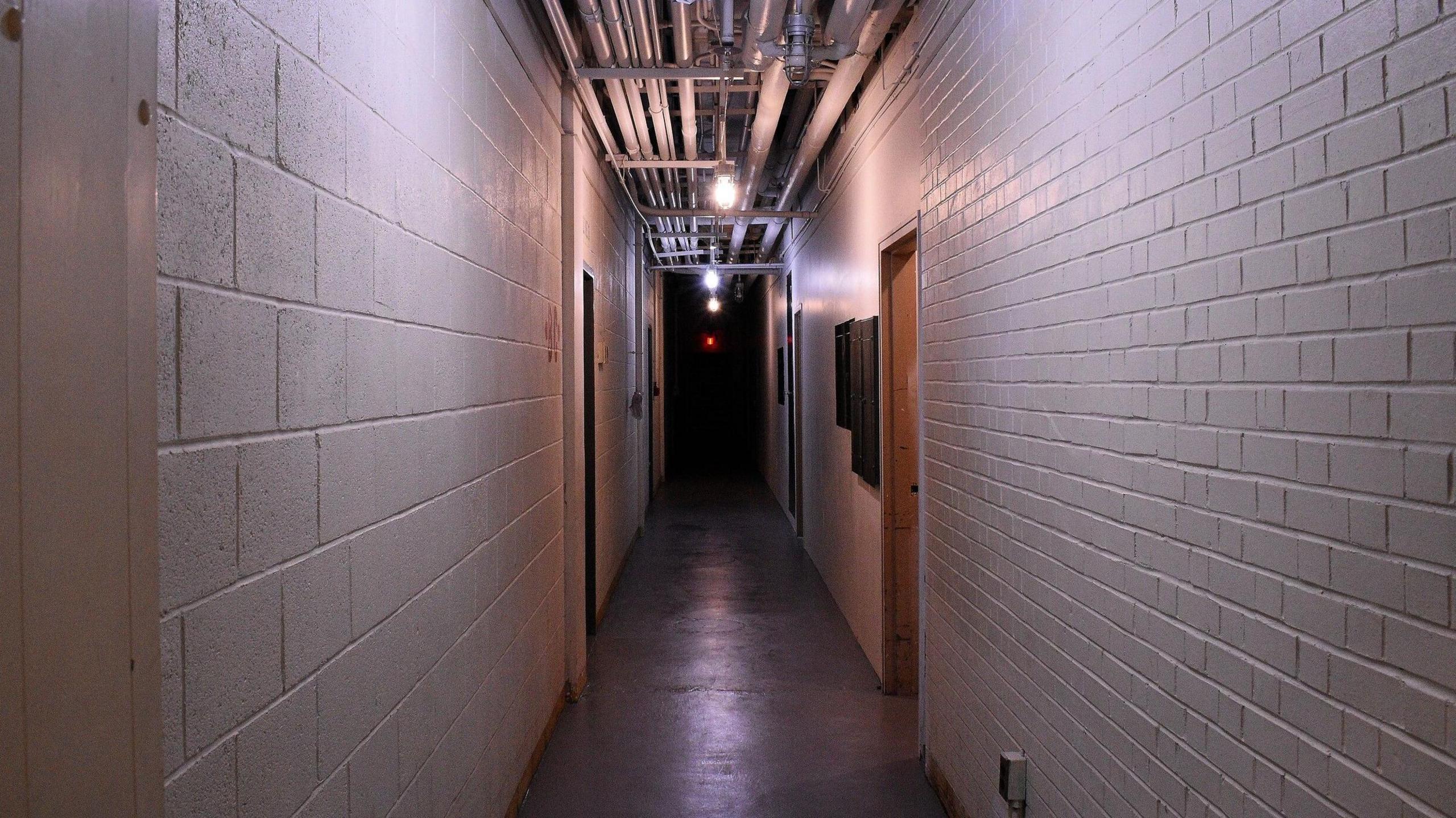Image caption,A view inside the bunker complex before planned upgrades and renovations
