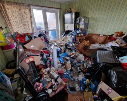 Ruth Cookson’s home before she got help.Photograph: supplied