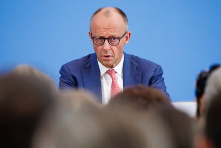 Friedrich Merz made his comments during his annual summer press conference in Berlin.Photograph: Clemens Bilan/EPA