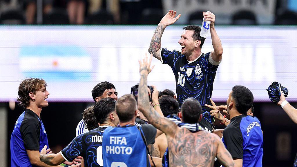 Image caption,Lionel Messi is Argentina's runaway international top scorer with 125 goals