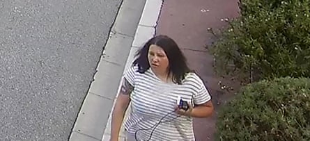 An Interpol image showing Anastasiia Berezovska in Monaco, where she is said to have planted the bomb outside Vadym Iermolaiev’s home.Photograph: AFP/Getty Images