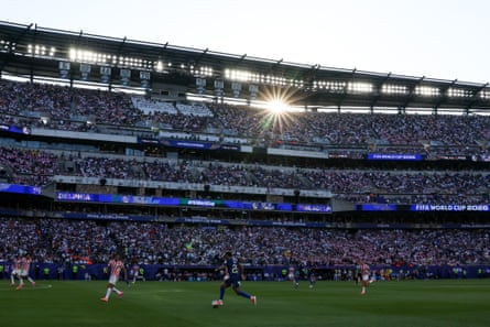 Philadelphia stadium during the Fifa World Cup 2026 round of 16 match between Paraguay and France on the Fourth of July.Photograph: Zhizhao Wu/Getty Images