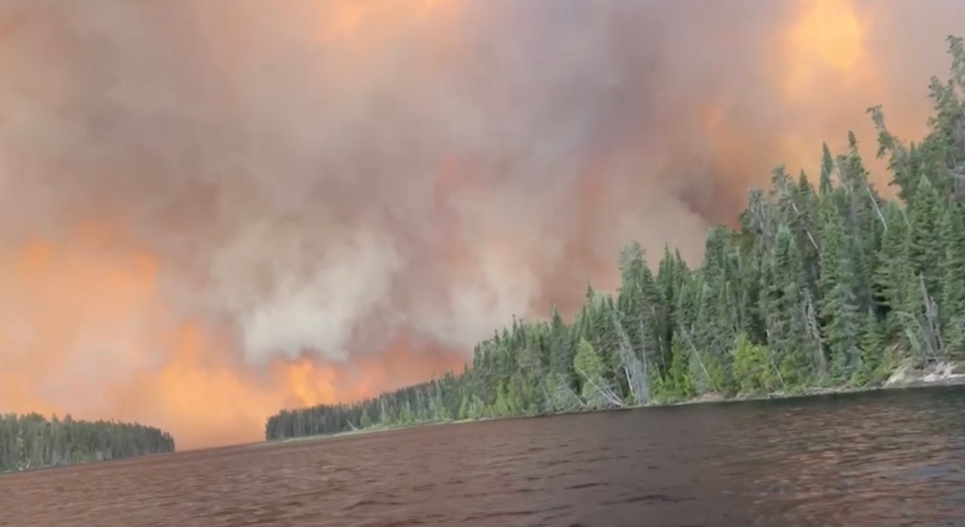 This fire broke out on Monday, June 13, 2026, in a lakeside forest in Northern Ontario and is one of more than 800 wildfires currently burning across Canada, sending smoke in the United StatesSteve Ventling
