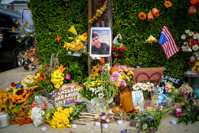 A makeshift memorial in honor of Johan Sebastián Durán Guerrero, who was killed by an ICE officer in Biddeford, Maine.Ryan Murphy / Getty Images
