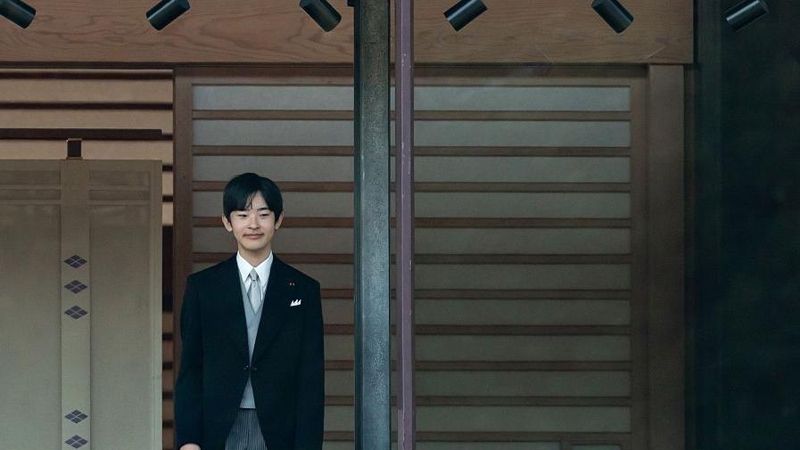 Image caption,Under Japan's decades-old Imperial House Law, the line of royal succession will end if Prince Hisahito, 19, does not have a male child