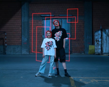 Models wearing Urban Privacy T-shirts.Photograph: Urban Privacy
