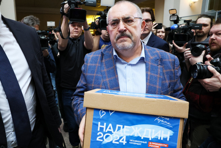 Boris Nadezhdin in Moscow in 2024.Vera Savina / AFP - Getty Images