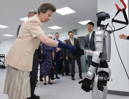 Princess Anne: ‘One sees you haven’t programmed him to bow for royalty.’Photograph: Choe Jae-koo/Yonhap/AP