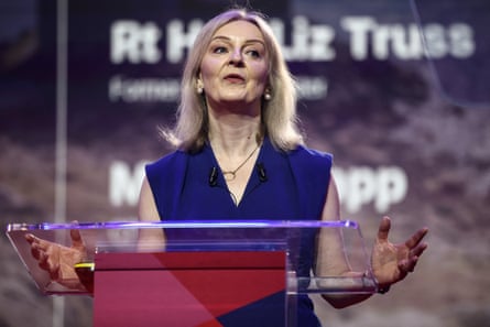 Liz Truss: ‘Look on the bright side; I could still be prime minister.’Photograph: Henry Nicholls/AFP/Getty