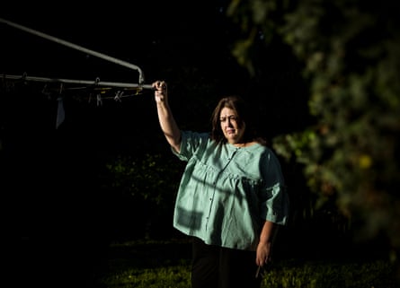 Blake was the only current Services Australia employee to give testimony voluntarily and was overcome with emotion when speaking about the scheme’s impact.Photograph: Christopher Hopkins/The Guardian