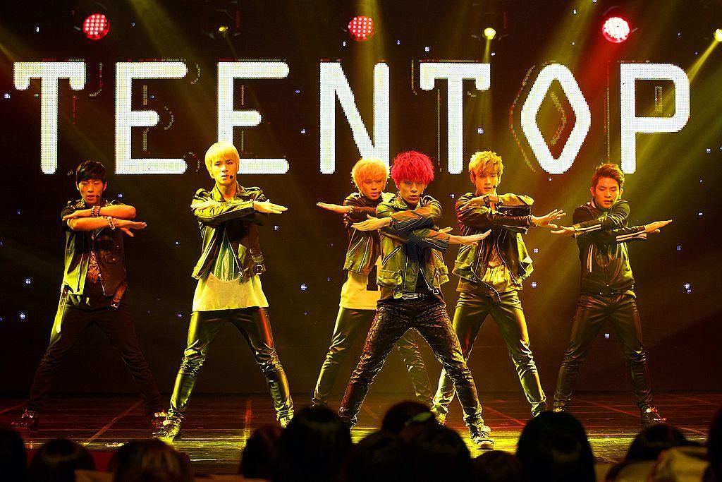 Image caption,Teen Top's song about a man's affair with an older woman was a hit among young North Koreans