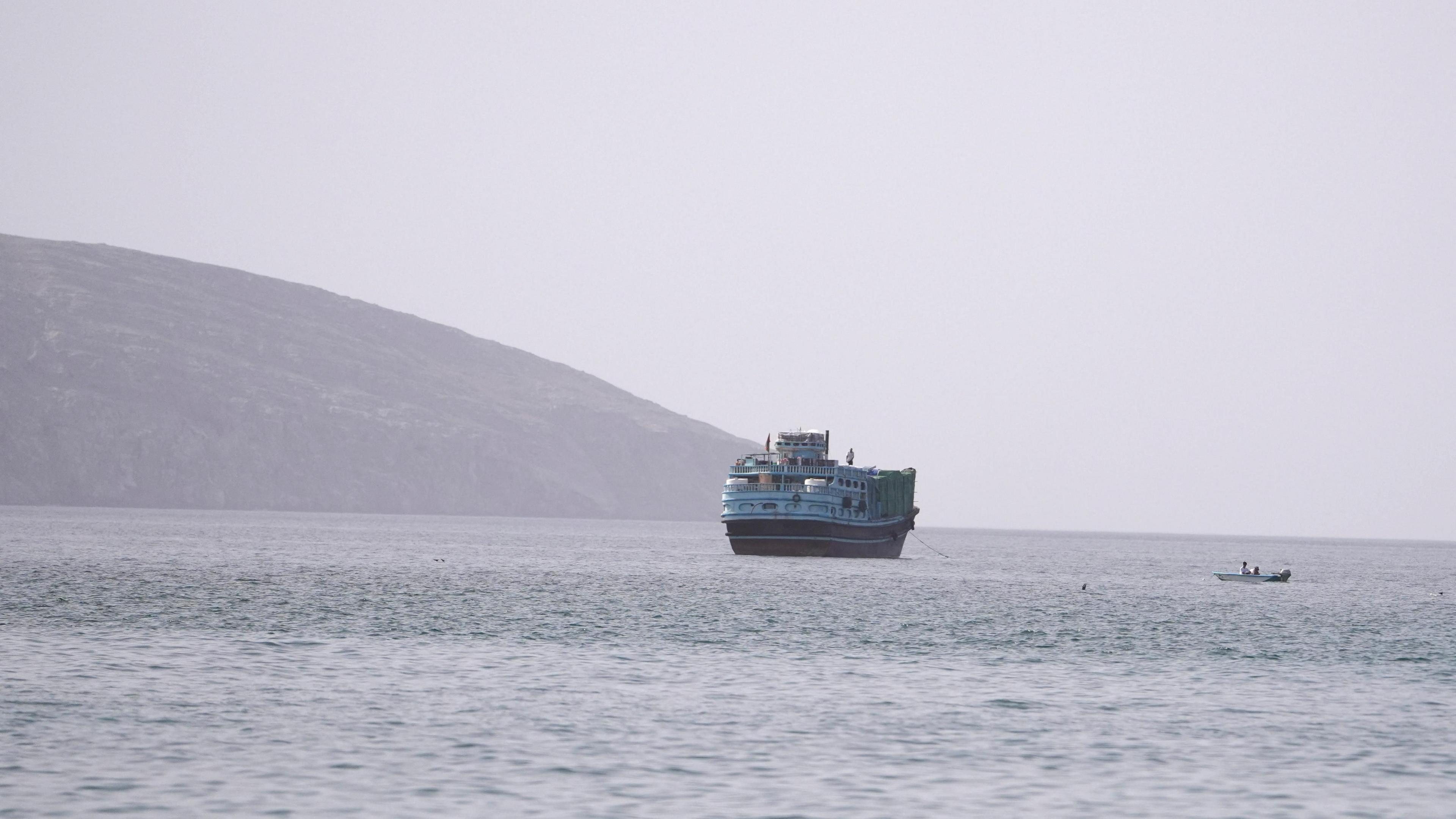 Image caption,Commercial vessels have largely stopped passing through the Strait of Hormuz