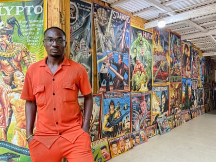 Robert Kofi helped found Deadly Prey Gallery to preserve the culture of making hand-painted film posters.Photograph: Carlos Mureithi/The Guardian