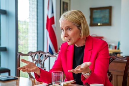 Emma Reynolds, the secretary of state for the environment, food and rural affairs, said she would like to ‘really boost the level of food production in the UK’.Photograph: Jill Mead/The Guardian