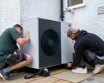 Speeding up the adoption of heat pumps would burnish Burnham’s green credentials.Photograph: Andrew Aitchison/In Pictures/Getty Images